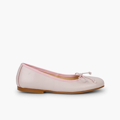 Ballerine Bambina Pelle Comunione Rosa