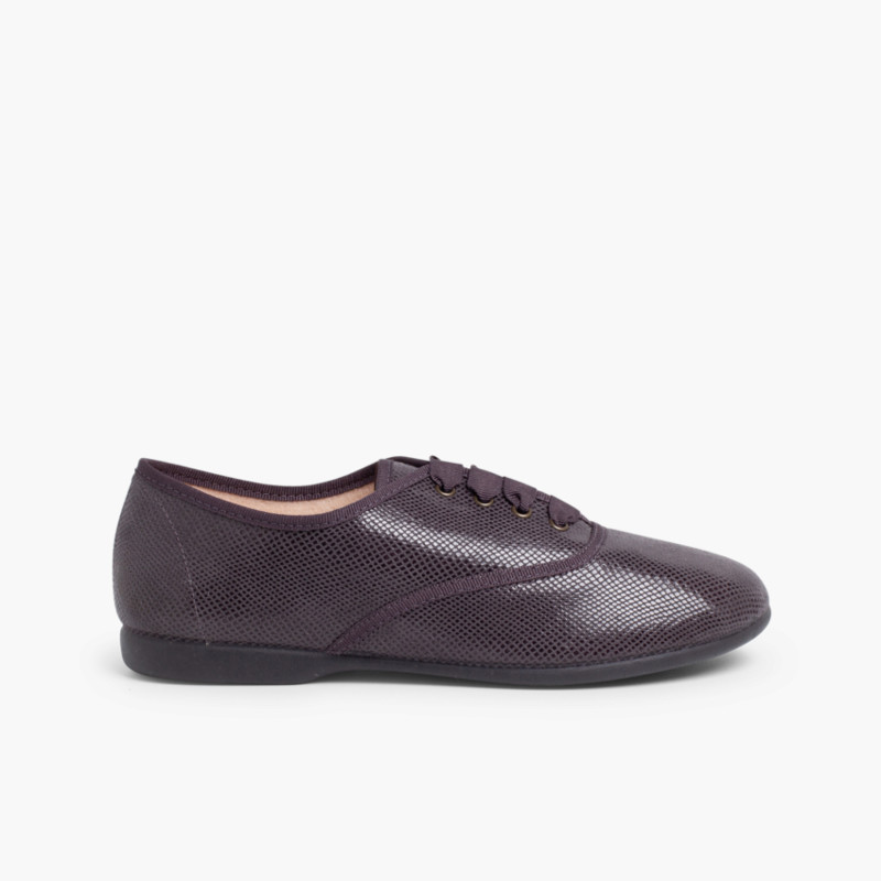 Blucher bambina e donna effetto serpente Grigio
