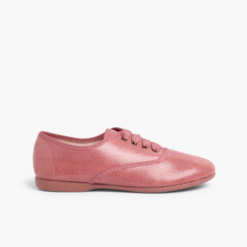  Blucher bambina e donna effetto serpente Rosa