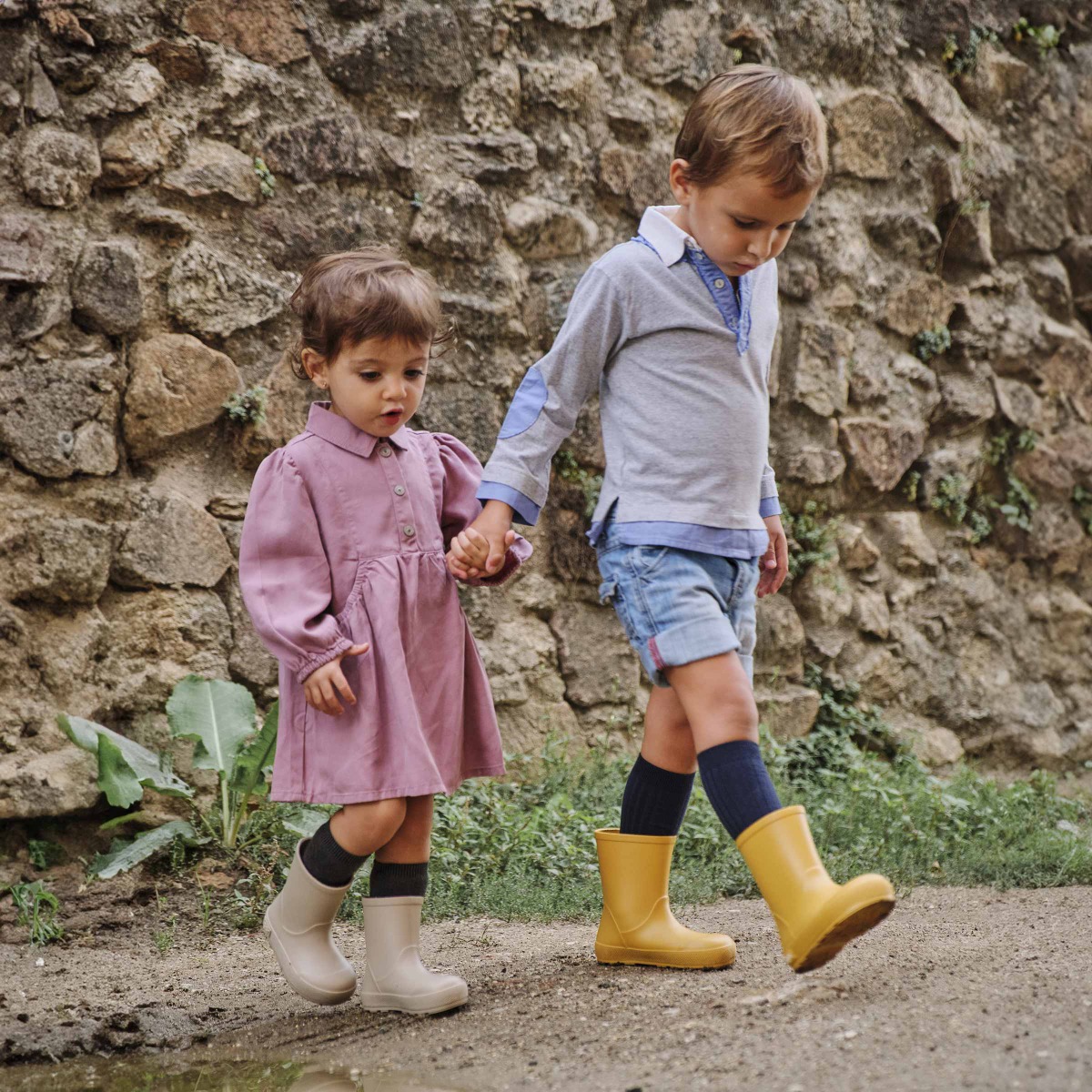 Stivali da pioggia flessibili per bambini piccoli Pisamonas