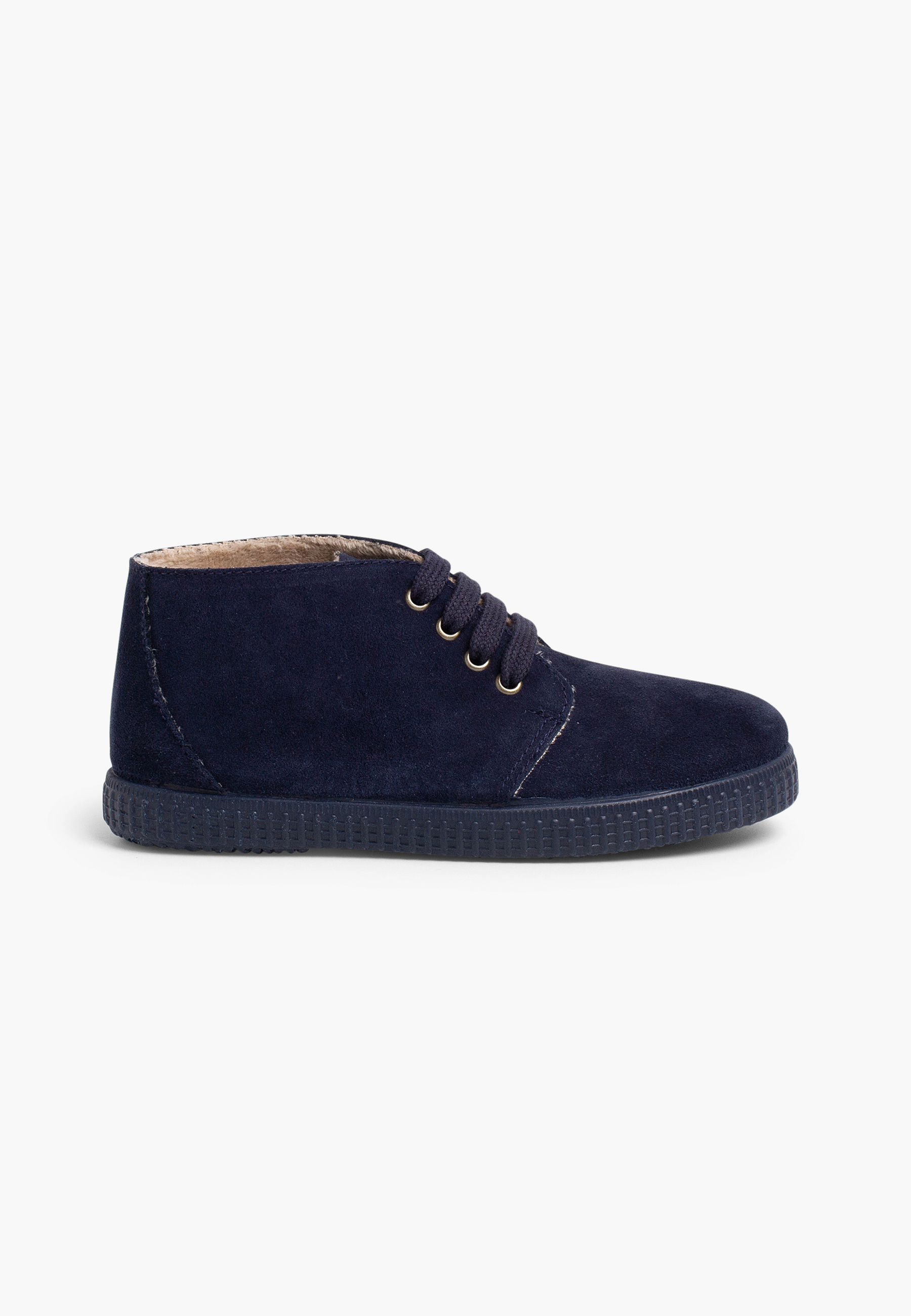 Scarpe in Pelliccia con Lacci  Blu