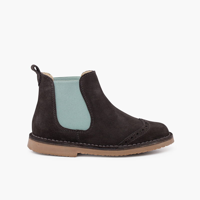 Stivaletto Chelsea elasticizzato con taglio laterale Grigio