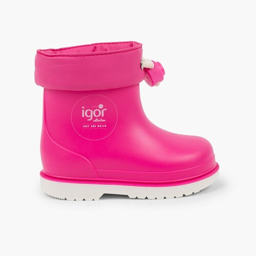 Stivali di gomma bassi regolabili bambini piccoli Fucsia