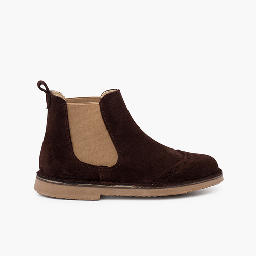 Stivaletto Chelsea elasticizzato con taglio laterale Marrone