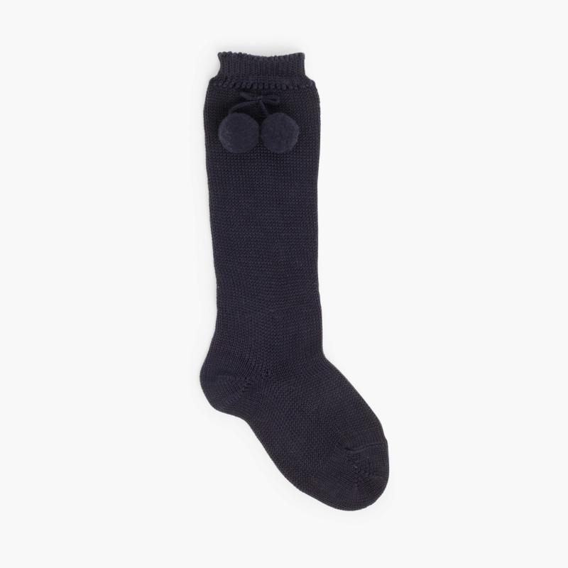 Calzini alti Perl Condor con nappe Blu