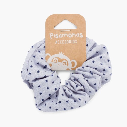  Scrunchie in tessuto con stelle Stelle azzurre