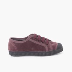 Scarpe Da Ginnastica Per Bambina – Suola Piatta E Spessa Antiscivolo – Leggere Con Lacci – Colore Tinta Unita – Comode E Casual
