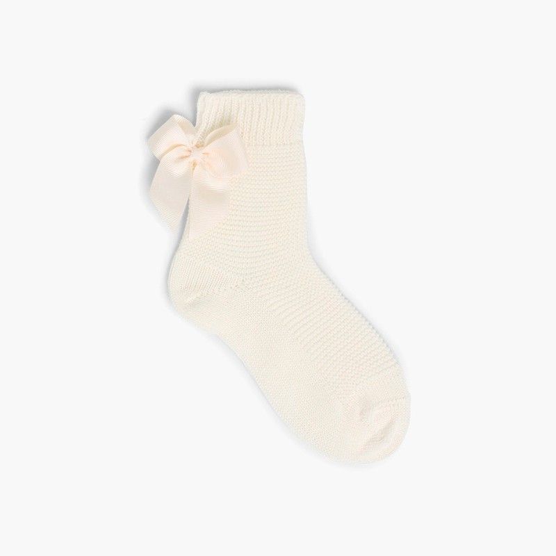 Calzini condor corti punto dritto con fiocco
