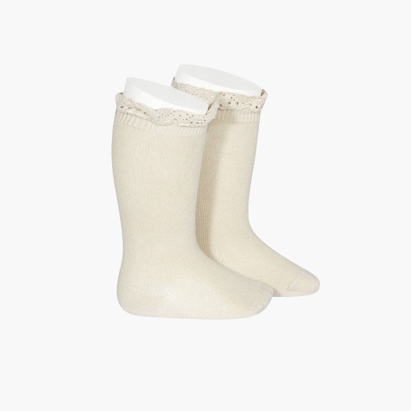 Calzini alti con pizzo