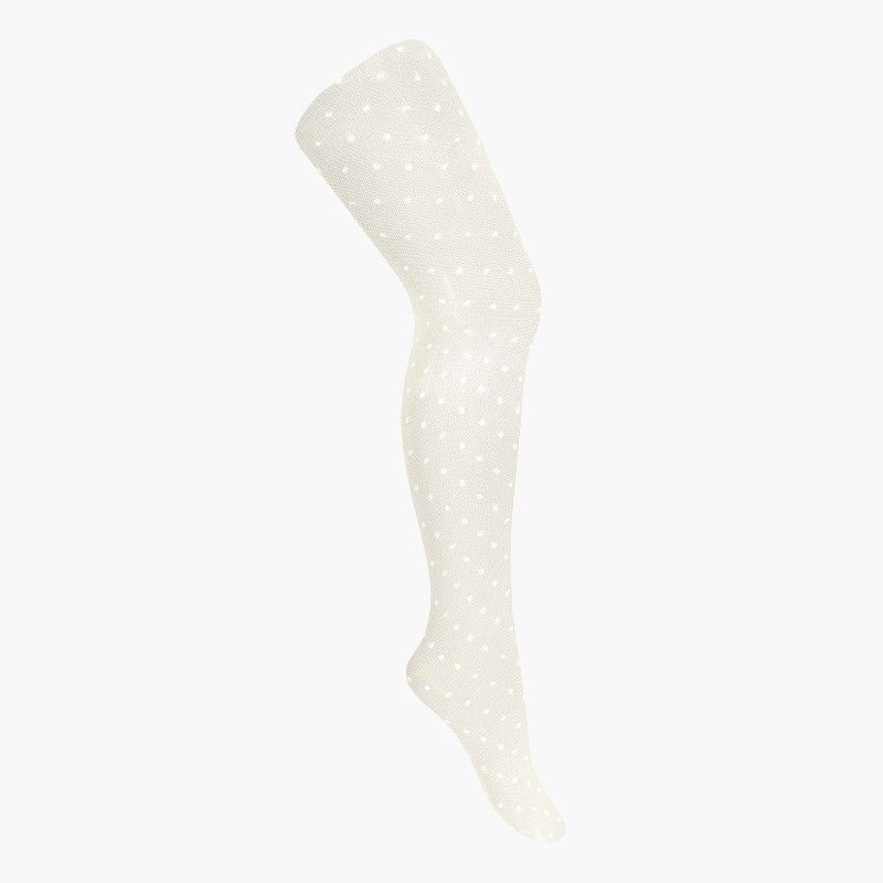 Collant ricamato a pois bambina