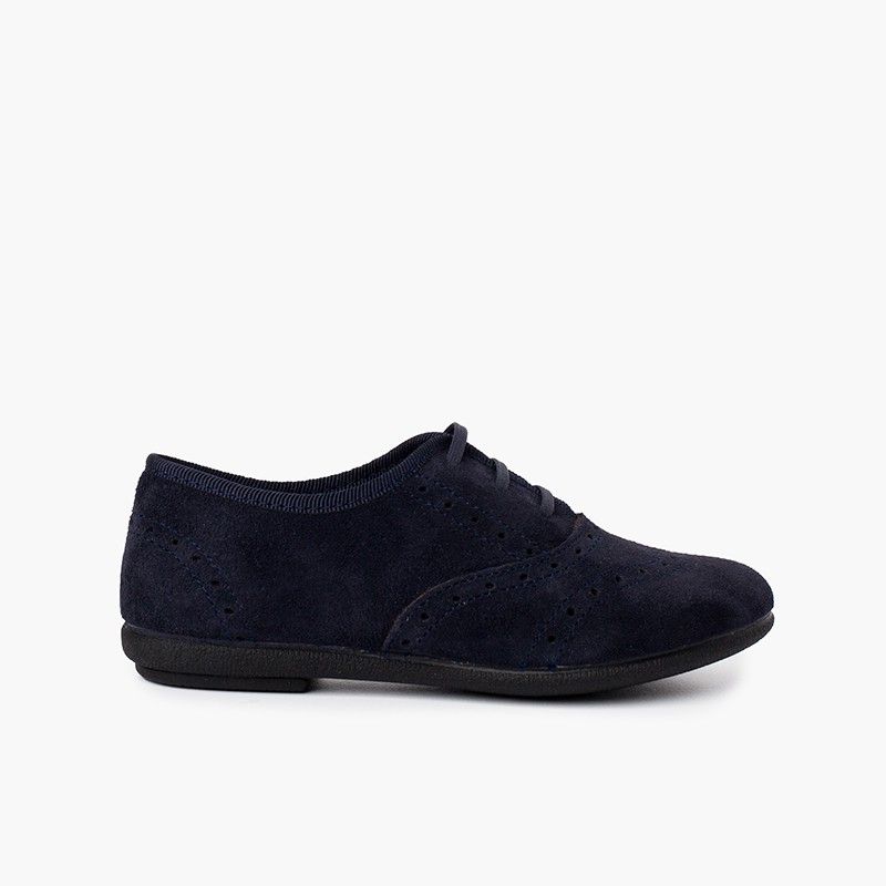 Blucher scarpe bambina e donna in camoscio
