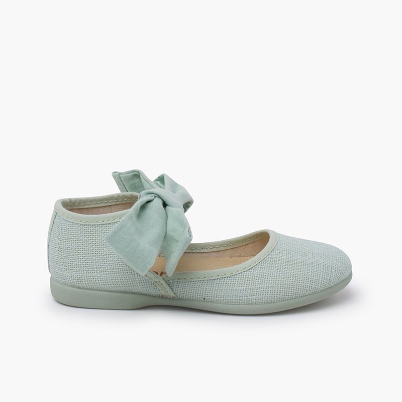 Scarpe cinturino scollate con fiocco 