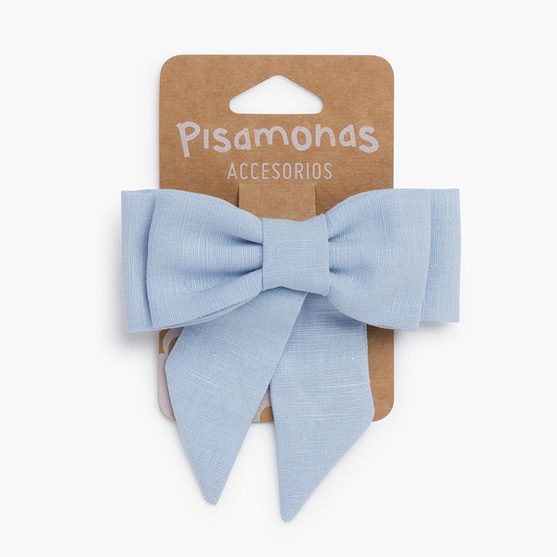 Fermaglio con fiocco in lino