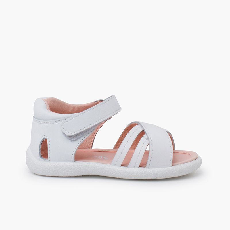 Sandali primi passi cinturini incrociati