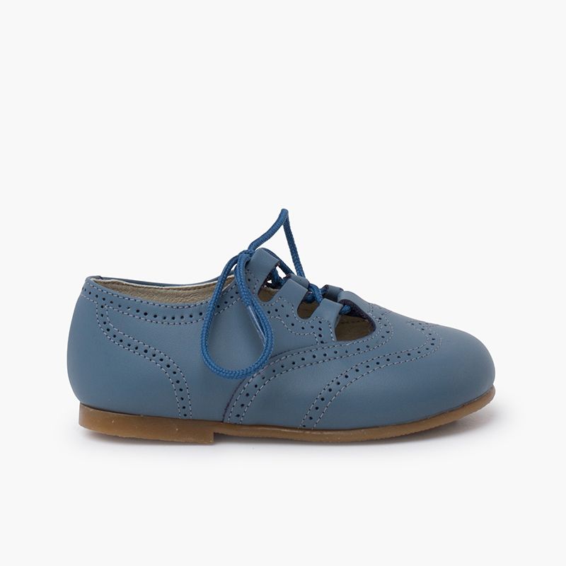 Scarpe inglesine cuoio suola caramello