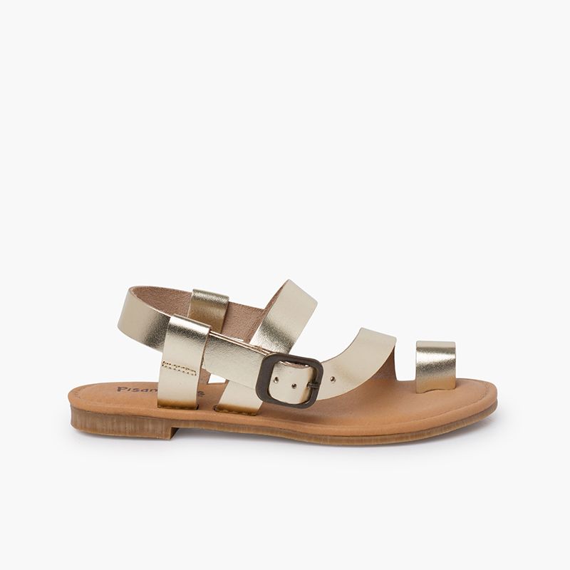 Sandali gladiatore pelle nappa fibbia