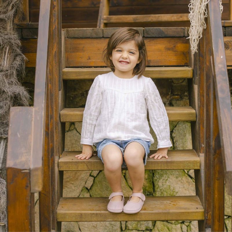 Ballerine con cinturino barefoot lino fine