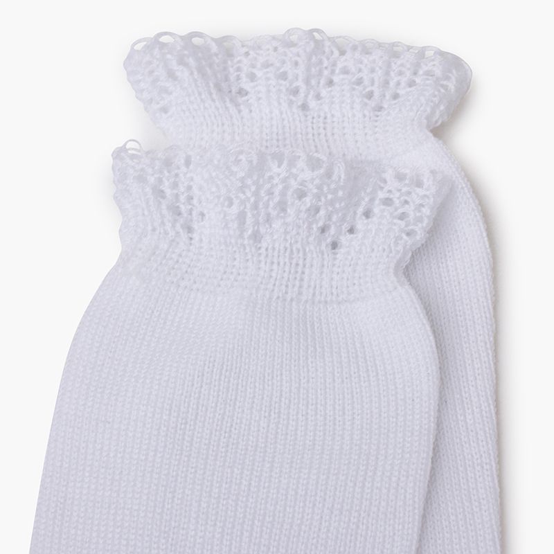 Calze alte polsino traforato