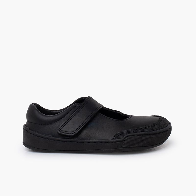 Ballerine con cinturino scuola barefoot pelle bambina