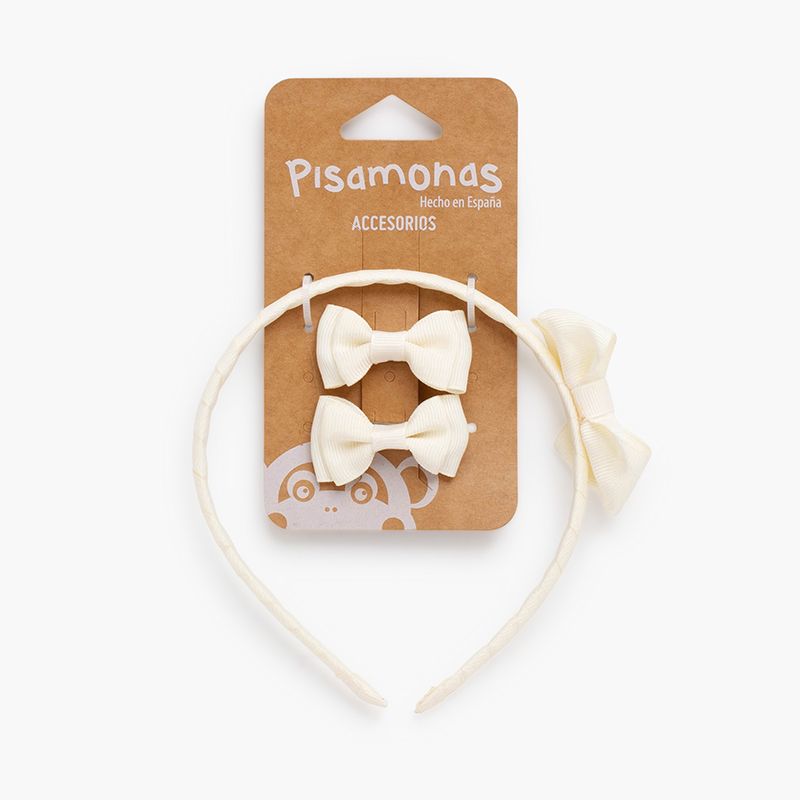 Set capelli bambina cerchietto fiocco e fiocchetti