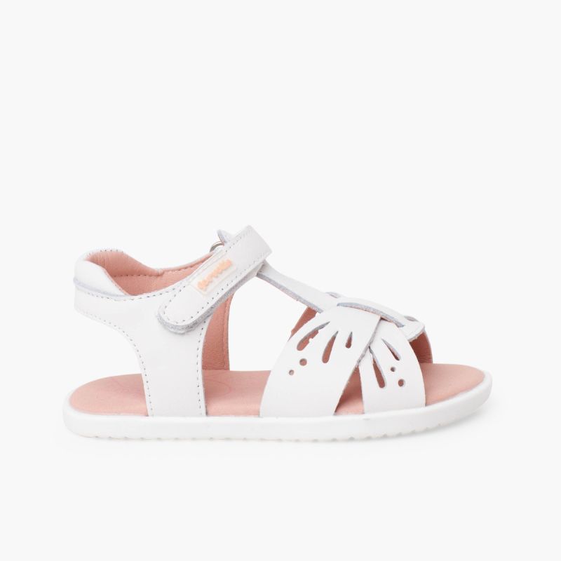 Sandali barefoot bambina farfalla pelle