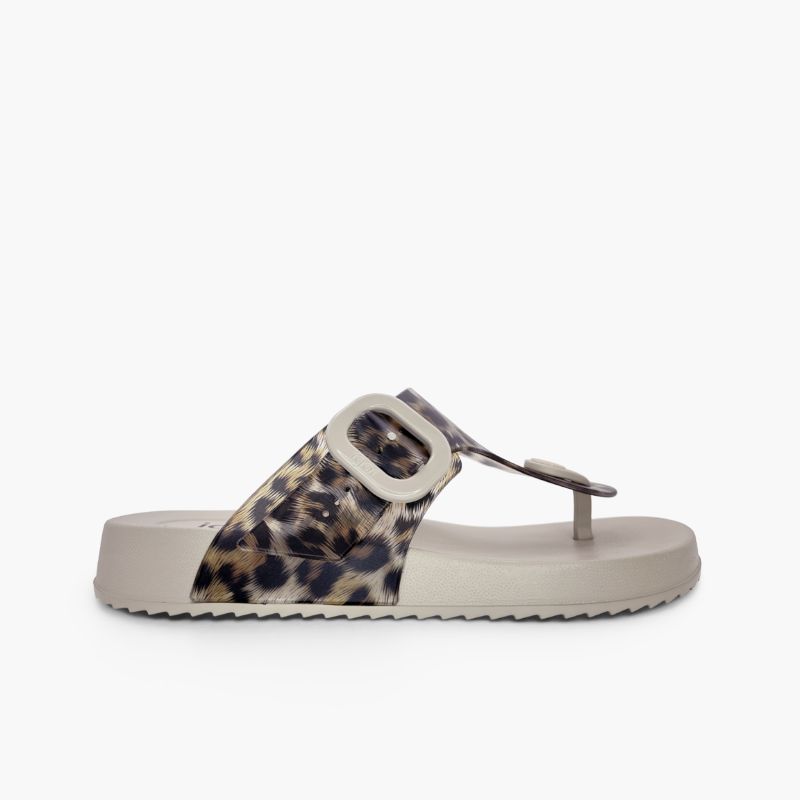 Sandali gomma donna Bari animal print