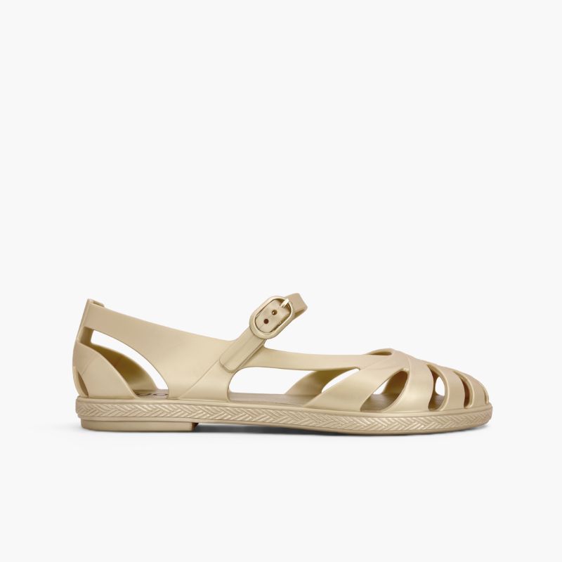 Sandali gomma donna stile ballerine Paris metallizzate