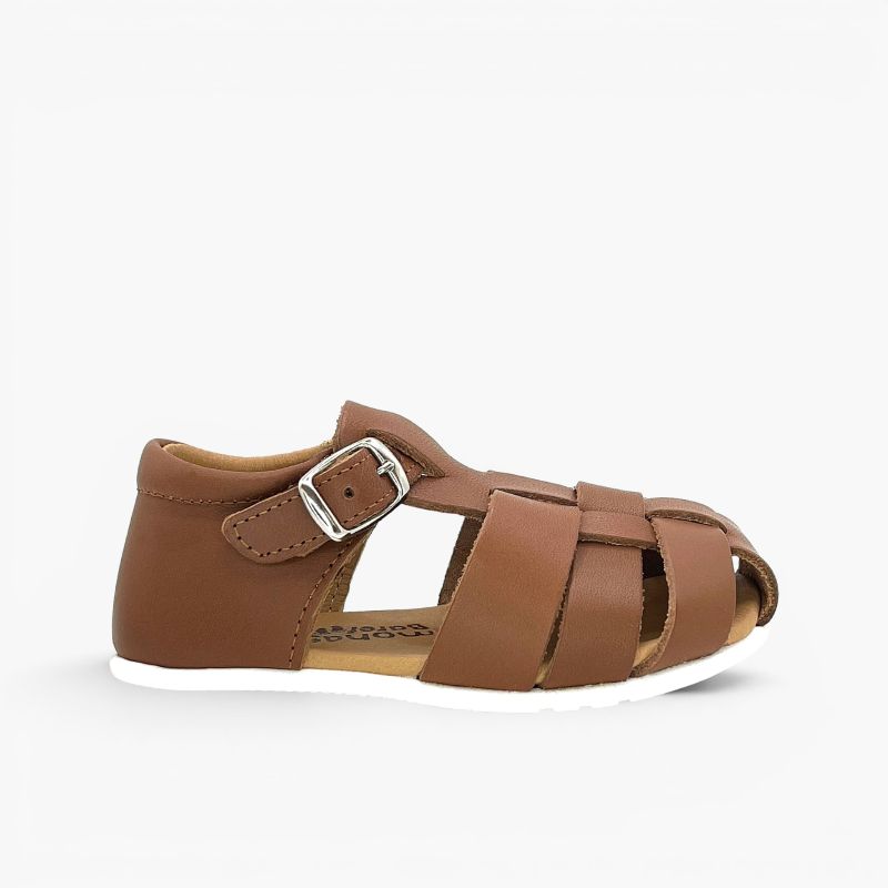 Sandali barefoot chiusi in pelle bambino