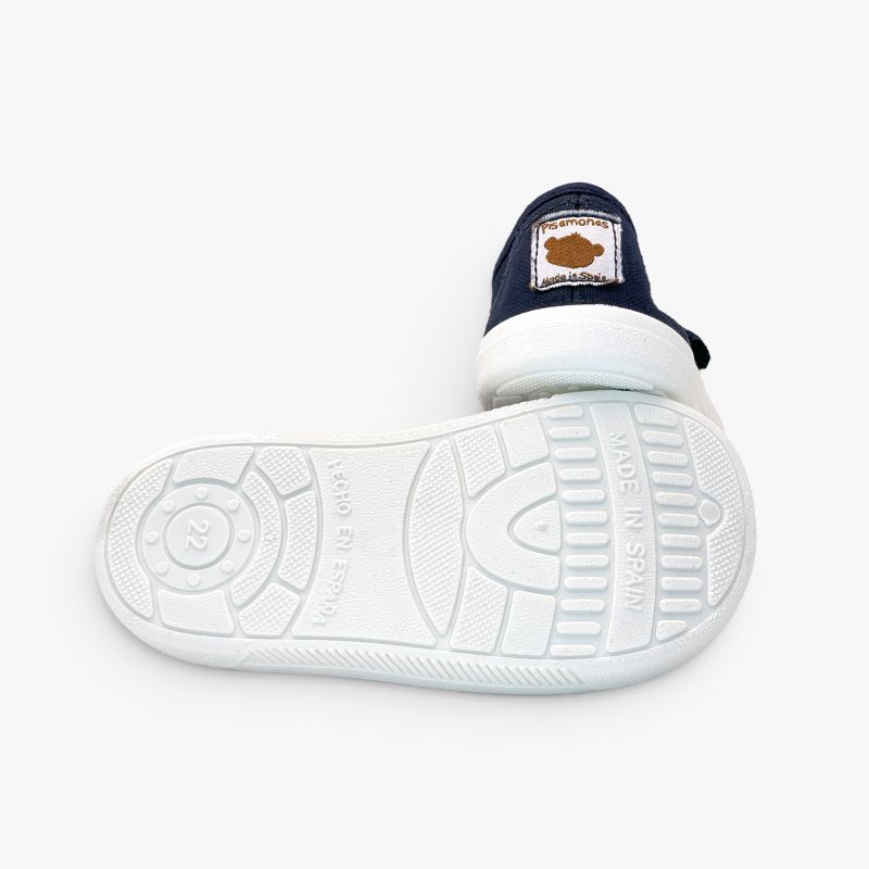 Ballerine con cinturino barefoot tela lavata bambina