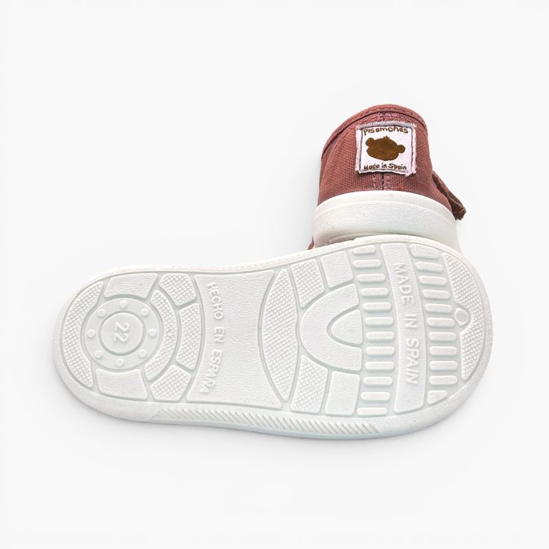 Ballerine con cinturino barefoot tela lavata bambina