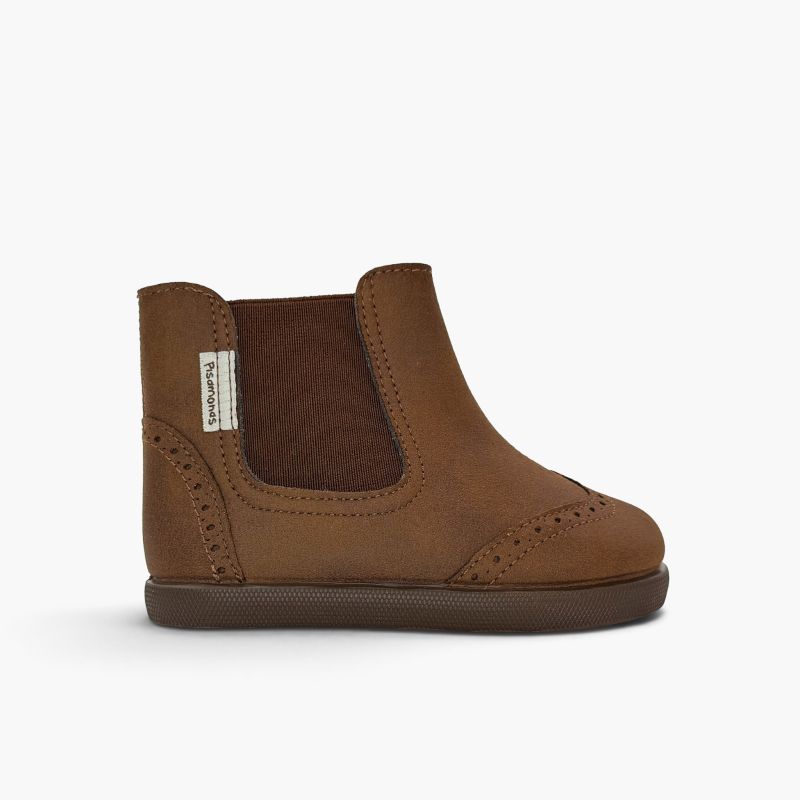 Stivaletti barefoot bambina dettagli brogue