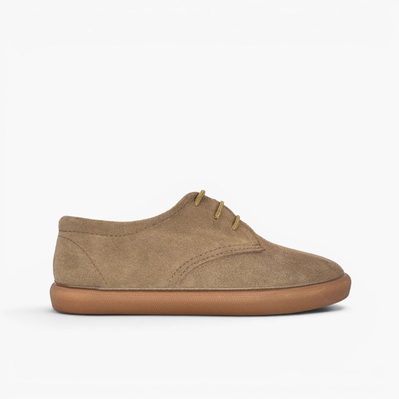 Blucher bambini pelle scamosciata collarino lacci