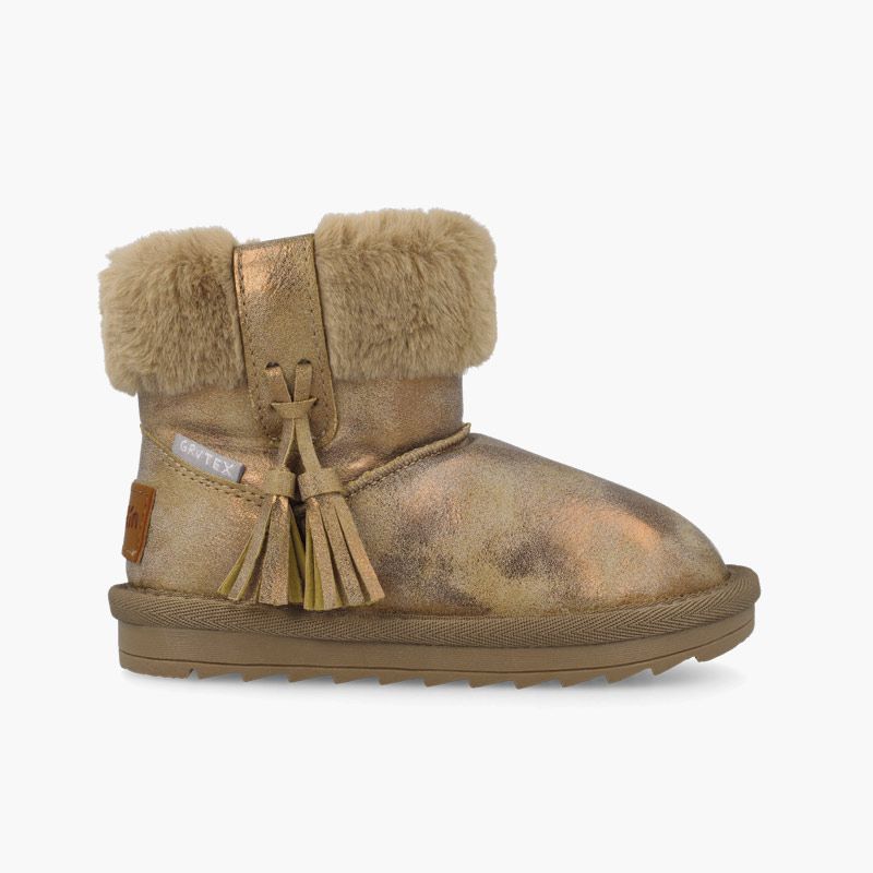 Stivali bambina stile australiano nappine