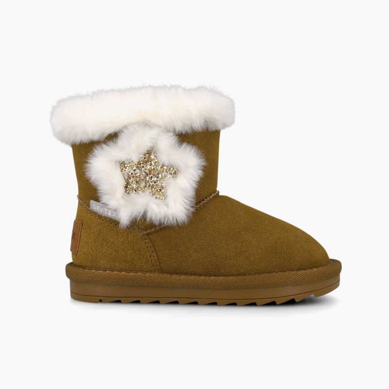 Stivali bambina stile australiano stella glitter