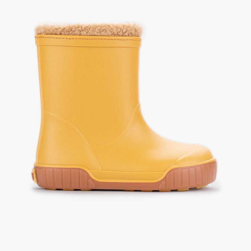 Stivali da pioggia barefoot suola color caramello
