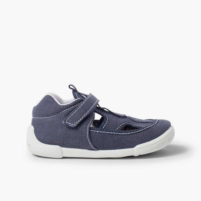 Sandali di tela per Bambino con Cinturino Adesivo
