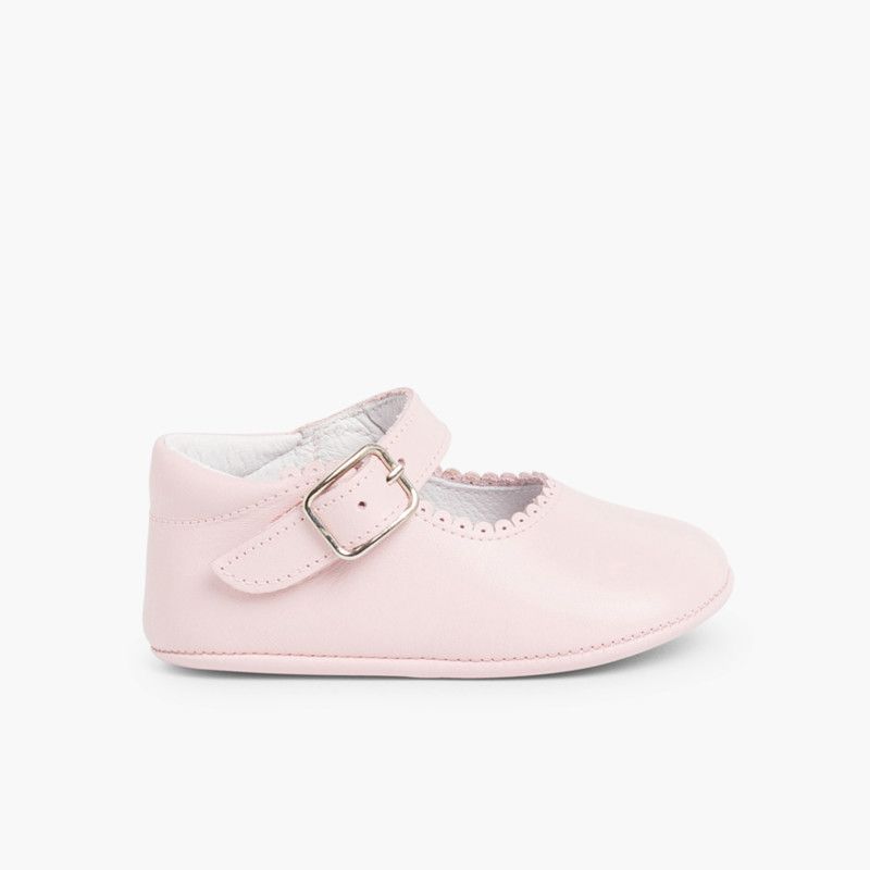 Scarpe/Scarpine Bambina Neonata Pelle Fibbia