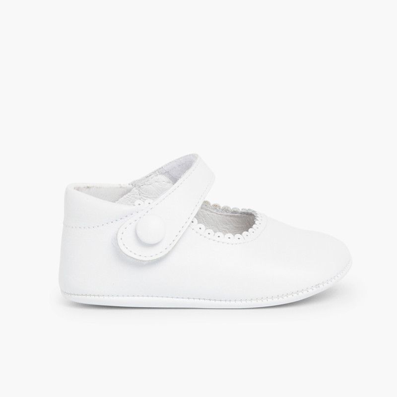 Scarpe/Scarpine Bambina Neonata Pelle chiusura a strappo