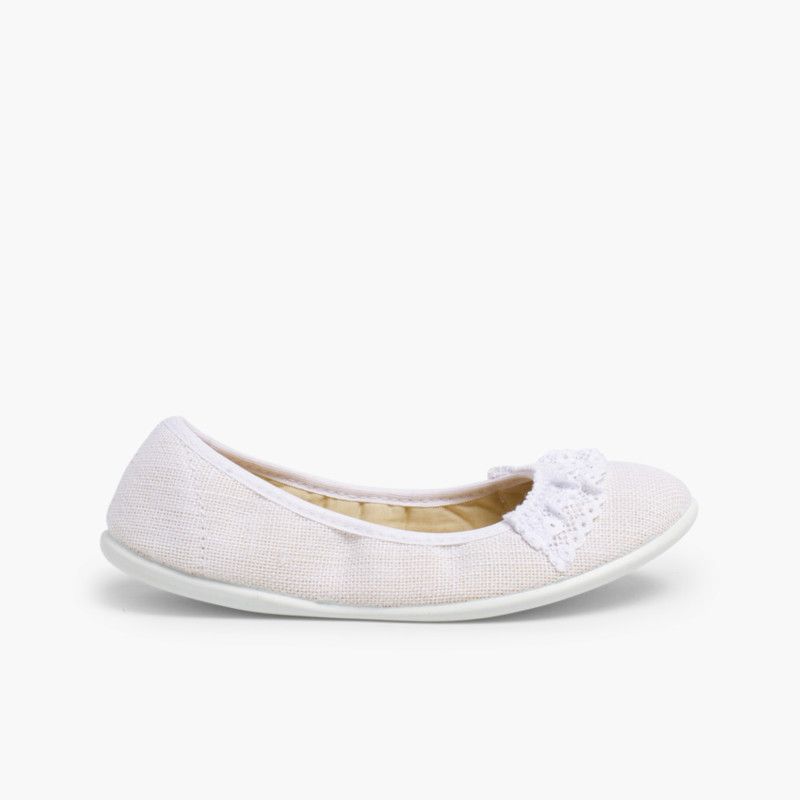 Ballerine Lino con Merletto