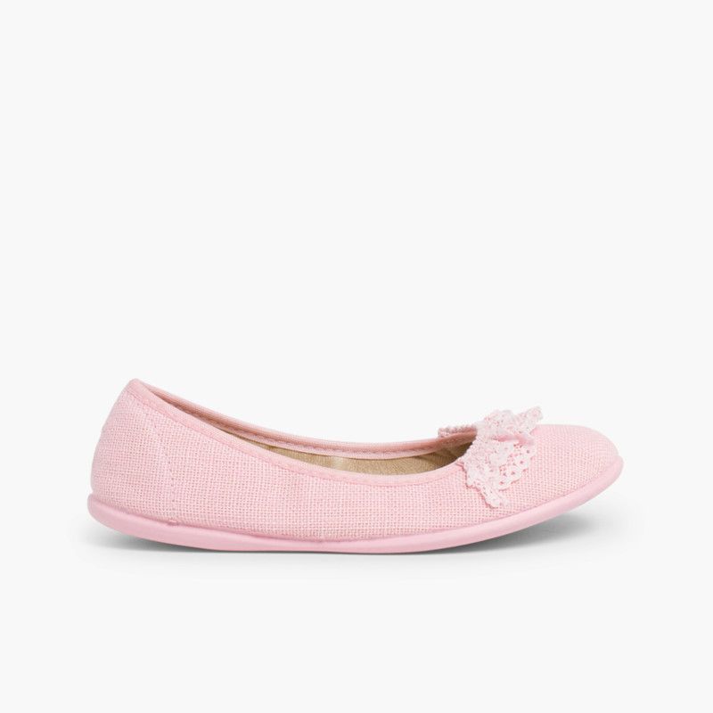 Ballerine Lino con Merletto