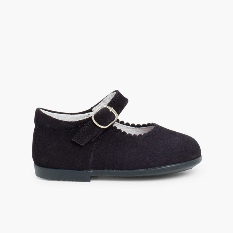 Scarpe primi passi Bambina Scamosciate Fibbia