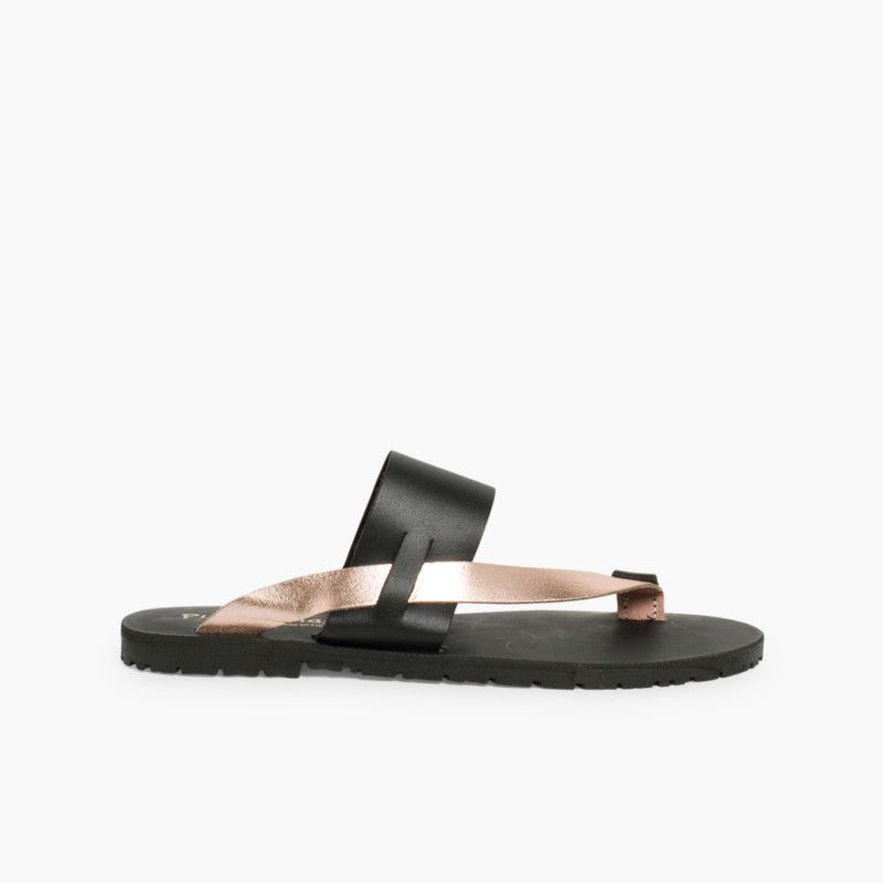 Sandali Infradito Nappa Metallizzata 