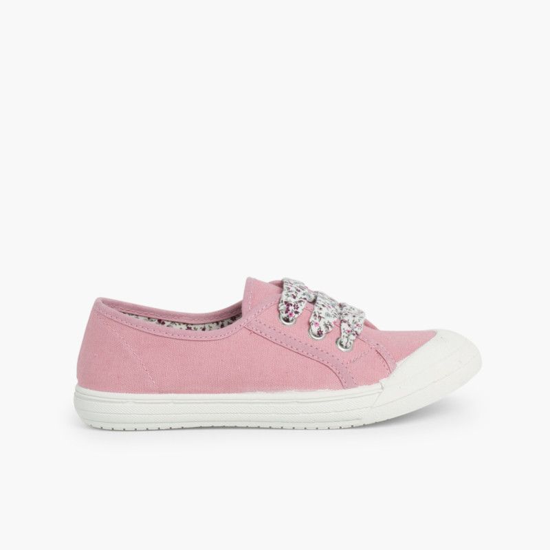 Scarpe tela punta gomma lacci 