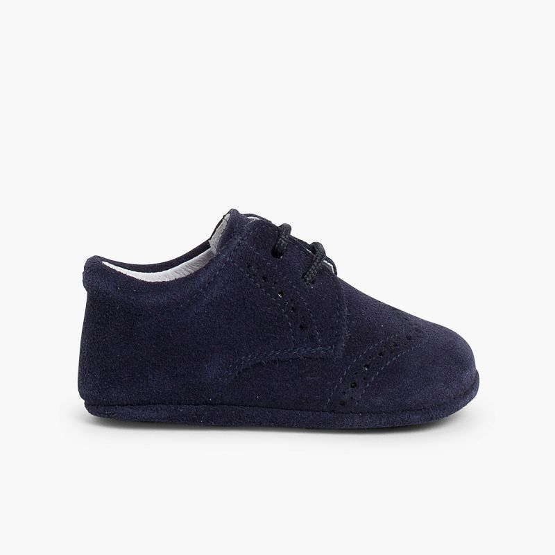 Scarpe Oxford Derby Scamosciate per neonato scamosciate