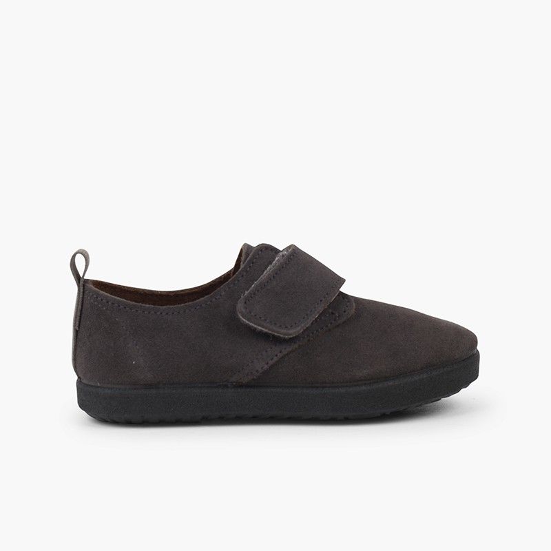 Scarpe blucher casual scamosciate con chiusura a strappo