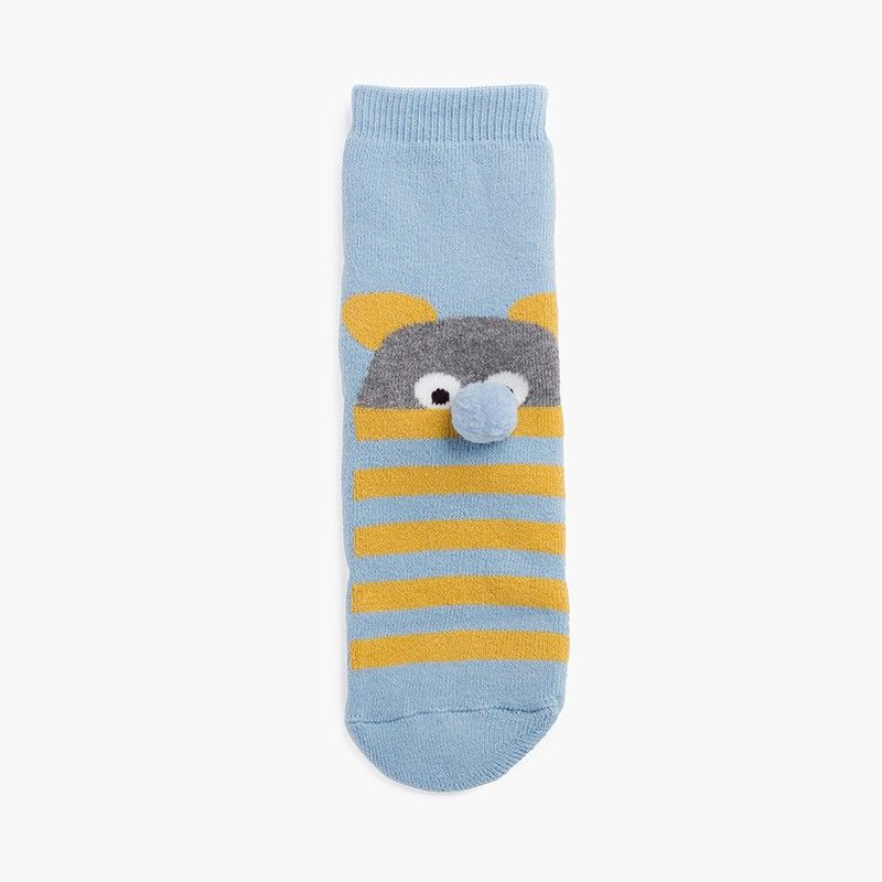  Calzini antiscivolo in spugna con pom pom orso