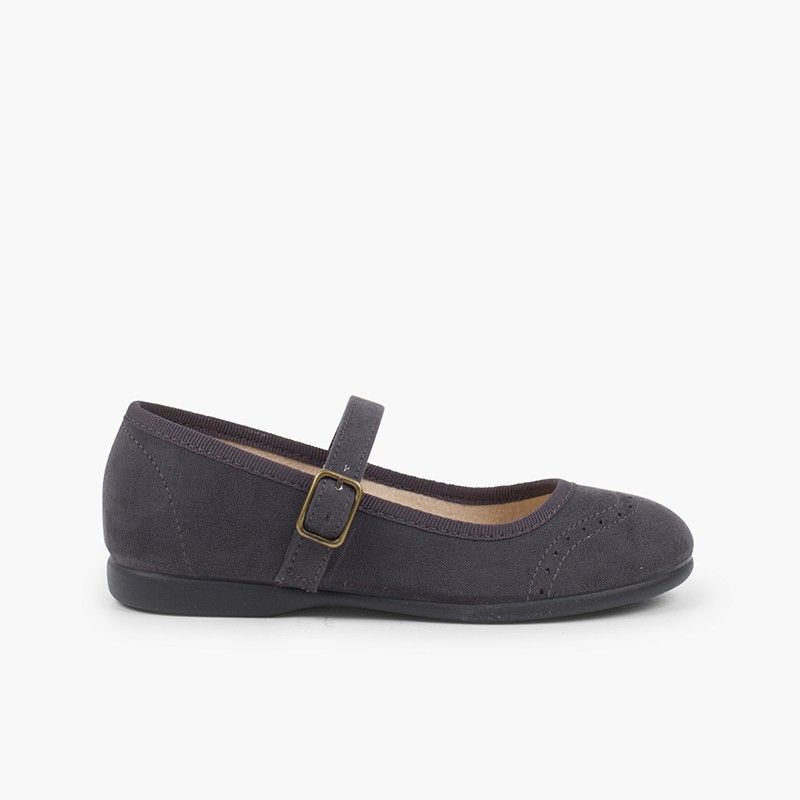 Scarpe con cinturino fibbia impuntura