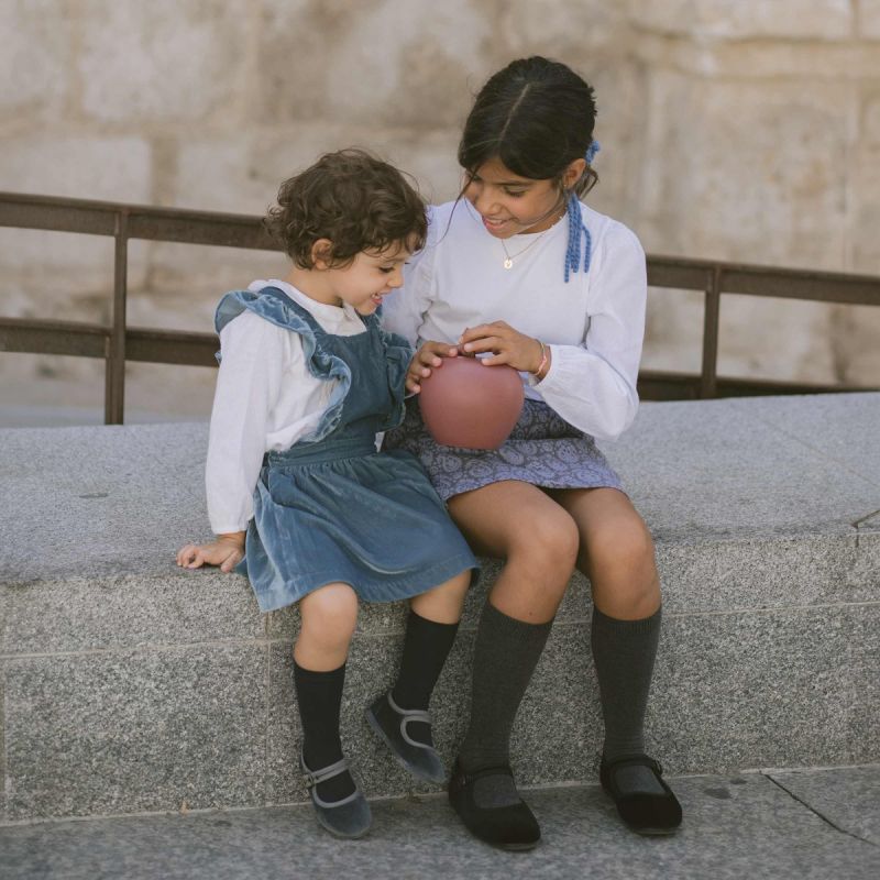 Ballerine con cinturino velluto fibbia dorata antica