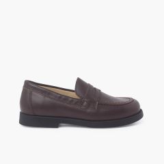 Scarpe Back to School Bambino Mocassini  Marrone