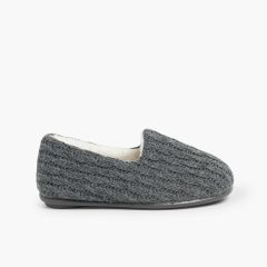 Pantofole casa bambini Lana  Grigio
